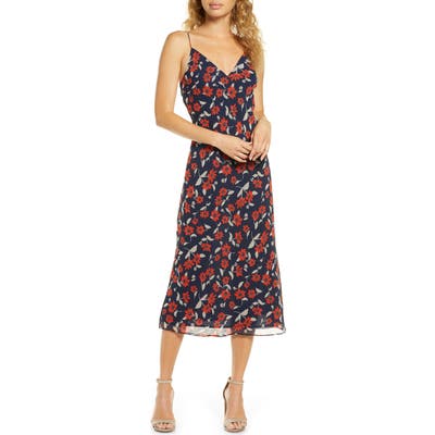 Finders Keepers Maya Sleeveless Midi Dress, Blue