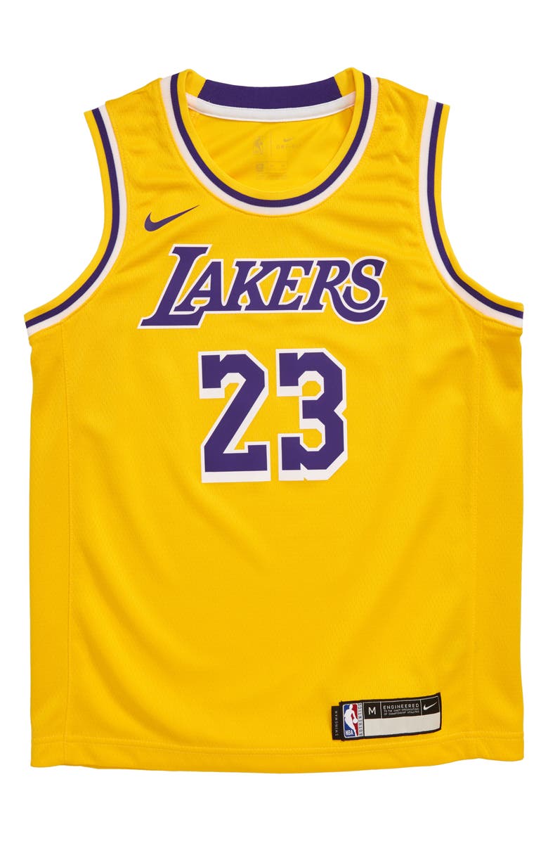 Nike NBA Los Angeles Lakers LeBron James Basketball Jersey (Big Boys ...