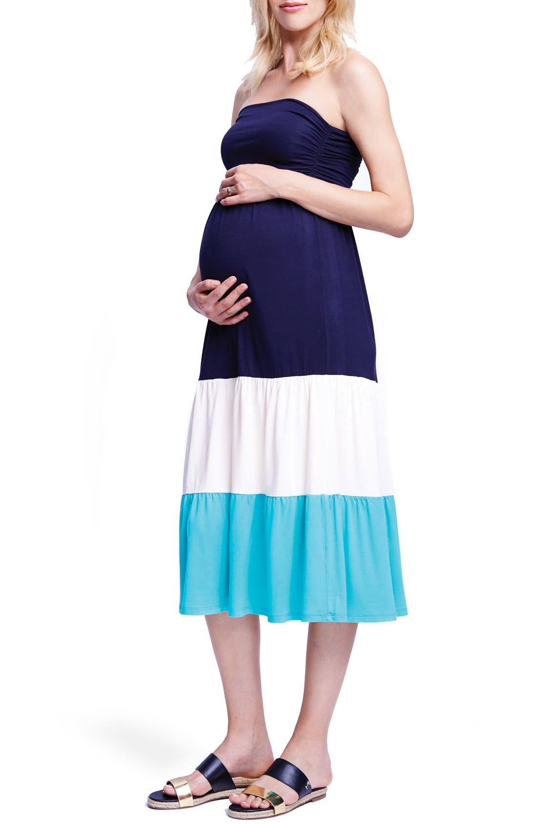 Maternal America Convertible Strapless Maternity Dress