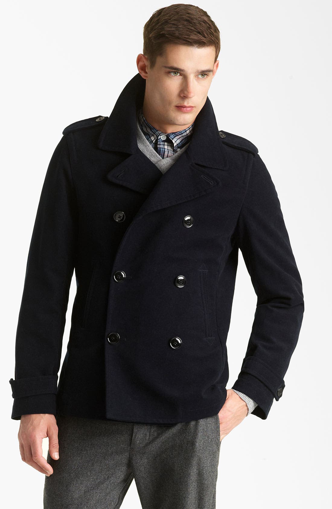 Todd Snyder Cotton Peacoat Nordstrom