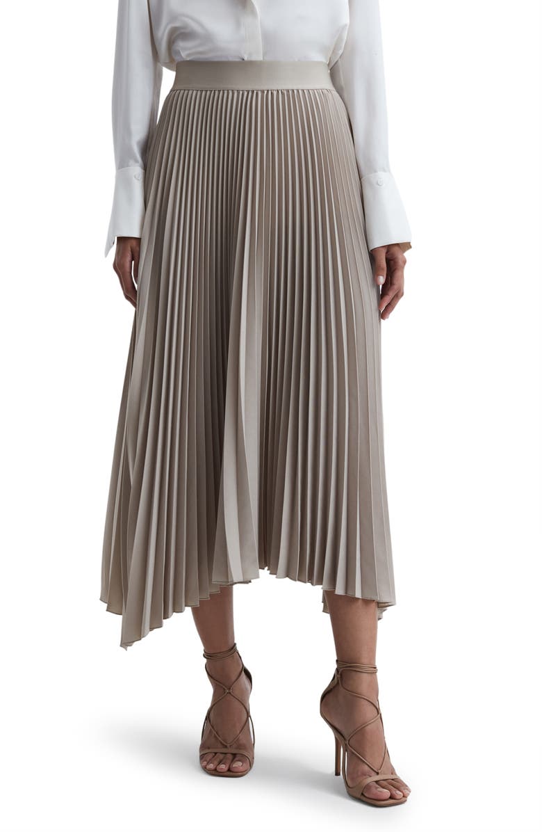 Reiss Jodie Pleated Handkerchief Hem Skirt | Nordstrom