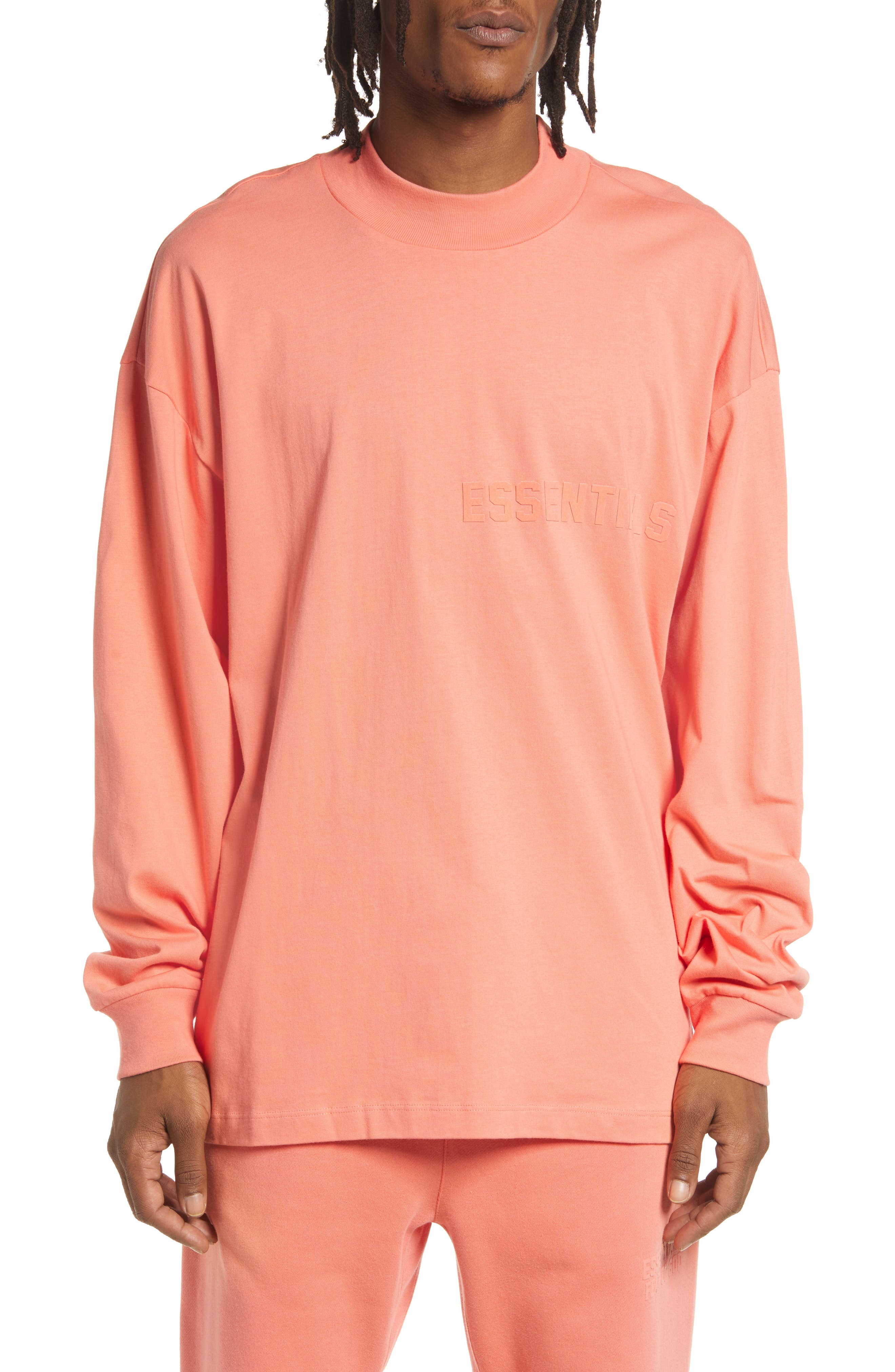 for Men Rich Cotton T-shirt in Coral Pink Mens Clothing T-shirts Short sleeve t-shirts 