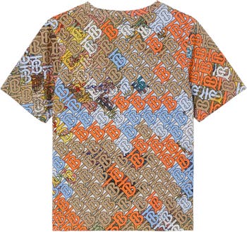 Burberry Kids' TB Monogram Map Print Cotton T-Shirt