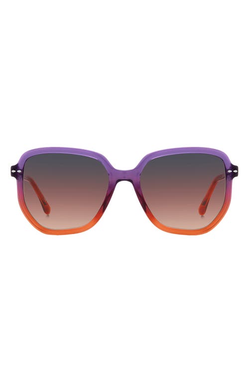 Shop Isabel Marant 52mm Round Sunglasses In Violet/orange