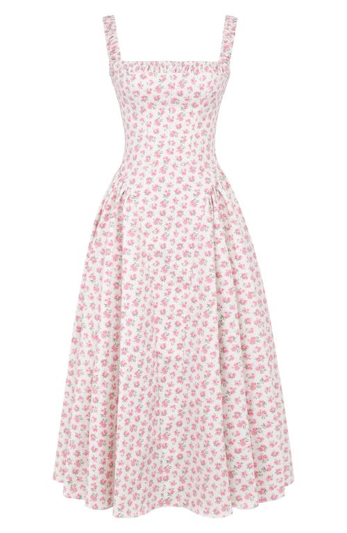HOUSE OF CB HOUSE OF CB DOROTHY FLORAL STRETCH COTTON DRESS