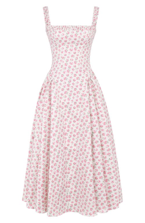 Shop House Of Cb Dorothy Floral Stretch Cotton Dress In Print Cottage