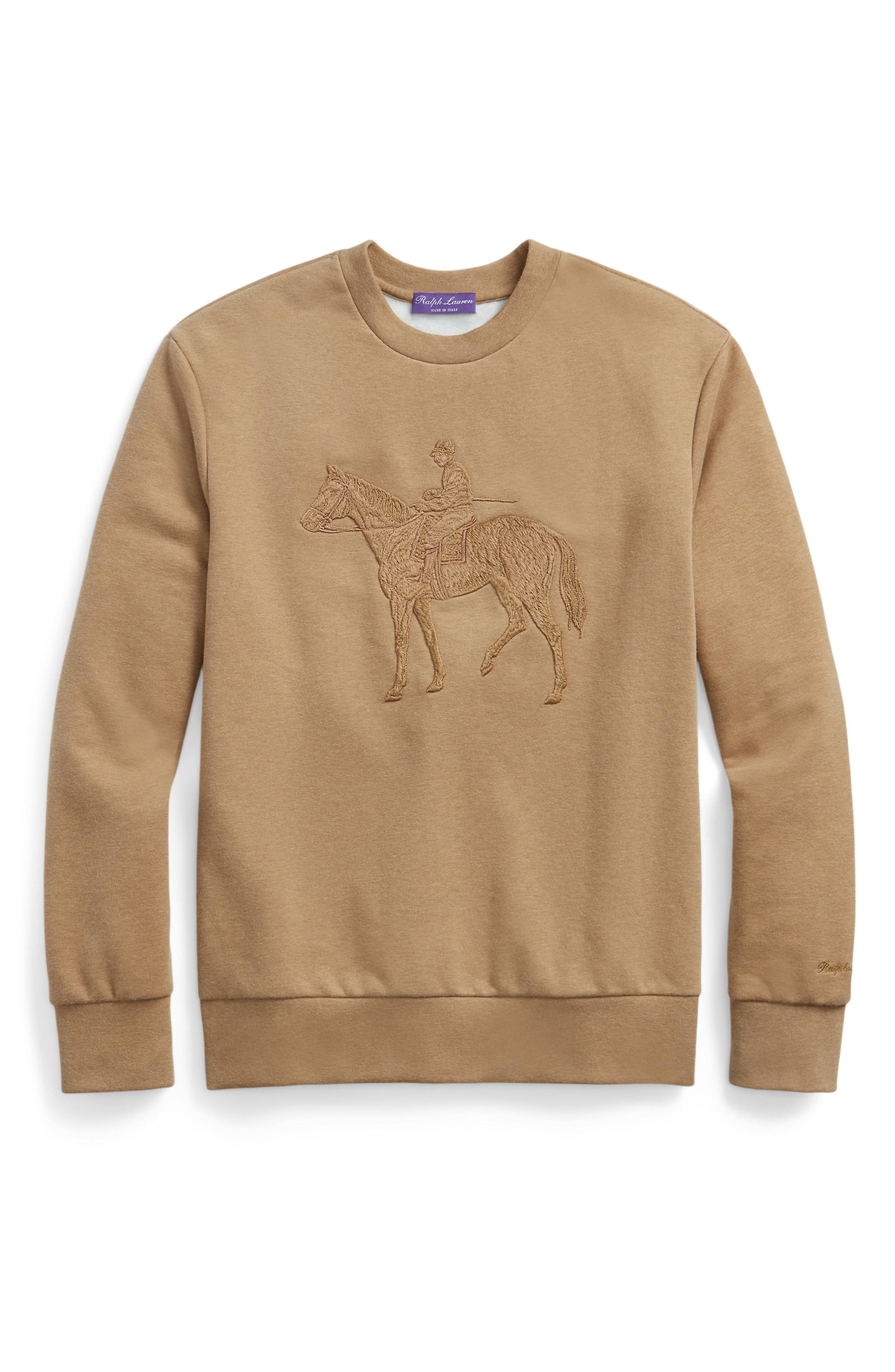 Ralph Lauren Purple Label Embroidered Standing Horse Sweatshirt Nordstrom