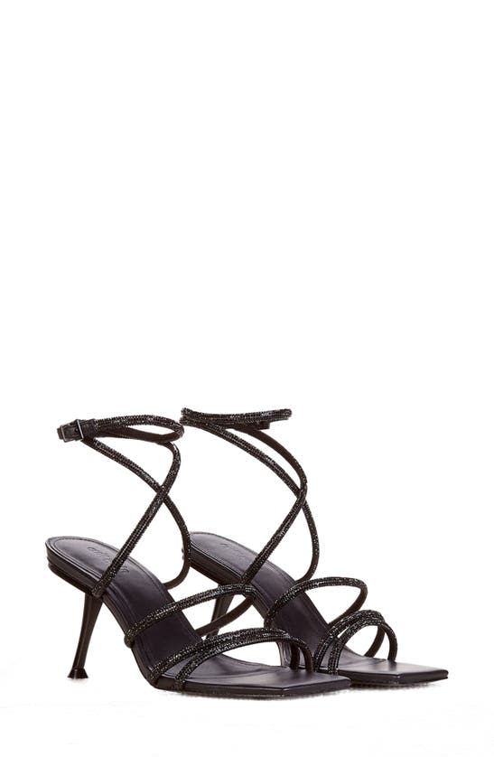Cult Gaia Isa Ankle Strap Sandal In Black
