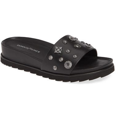 Donald Pliner Cailo Studded Slide Sandal, Black
