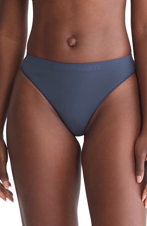 Calvin Klein Bonded Flex Seamless Thong In Ink