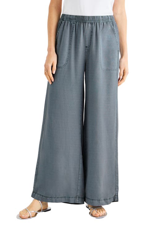 Angie Lyocell & Linen Palazzo Pants