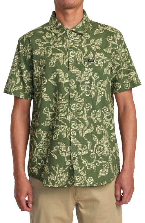RVCA Rvgazi Floral Short Sleeve Button-Up Shirt at Nordstrom,