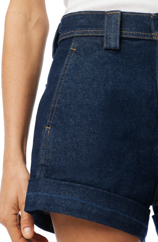 Shop Joe's The Avery High Waist Denim Trouser Shorts In Rinse