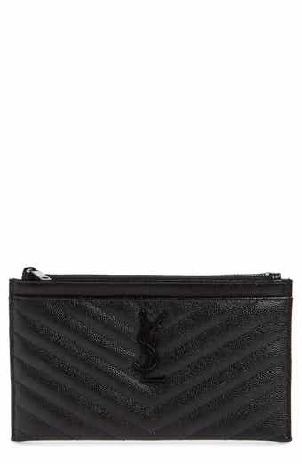 Saint Laurent Monogramme Quilted Calfskin Zip Pouch