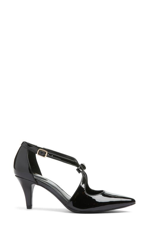 Shop Bandolino Zeffer Kitten Heel Pump In Black Shiny