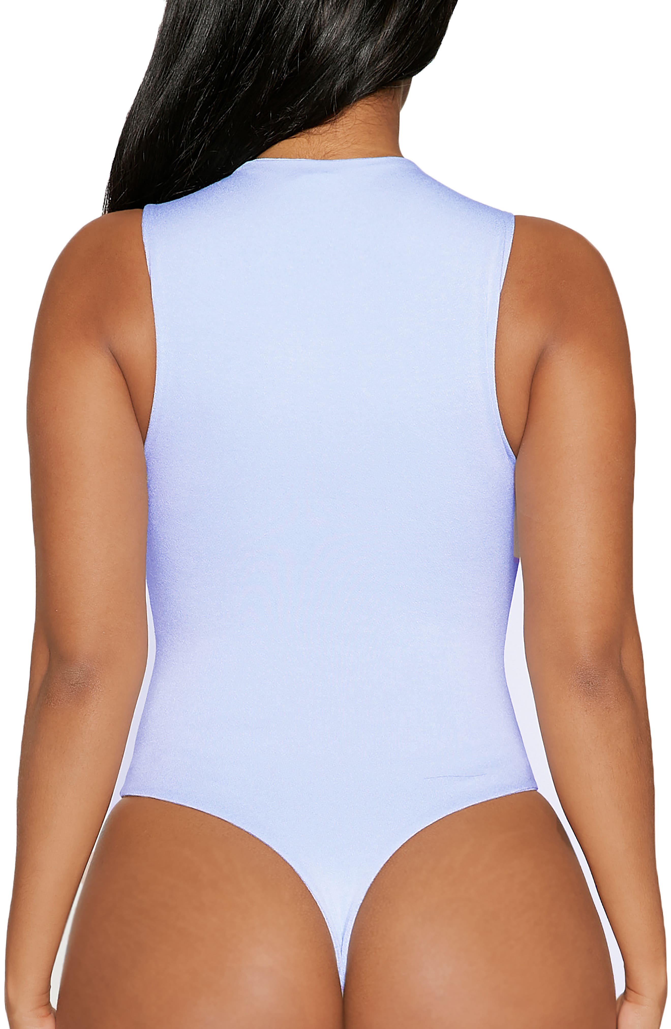 Naked Wardrobe Jersey Sleeveless Bodysuit in Chocolate at Nordstrom, Size  Medium