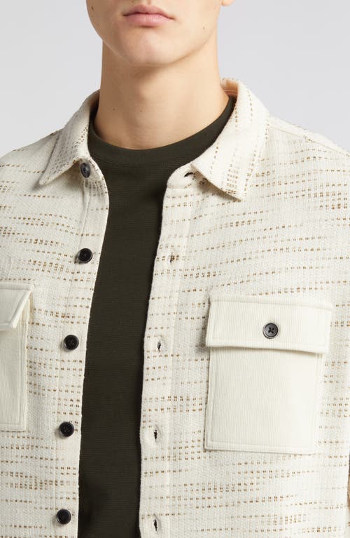 Robert Barakett Heller Button-up Overshirt In Cream