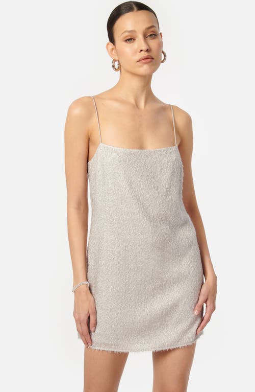 Shop Cami Nyc Rin Metallic Silk Blend Chiffon Minidress In Haze