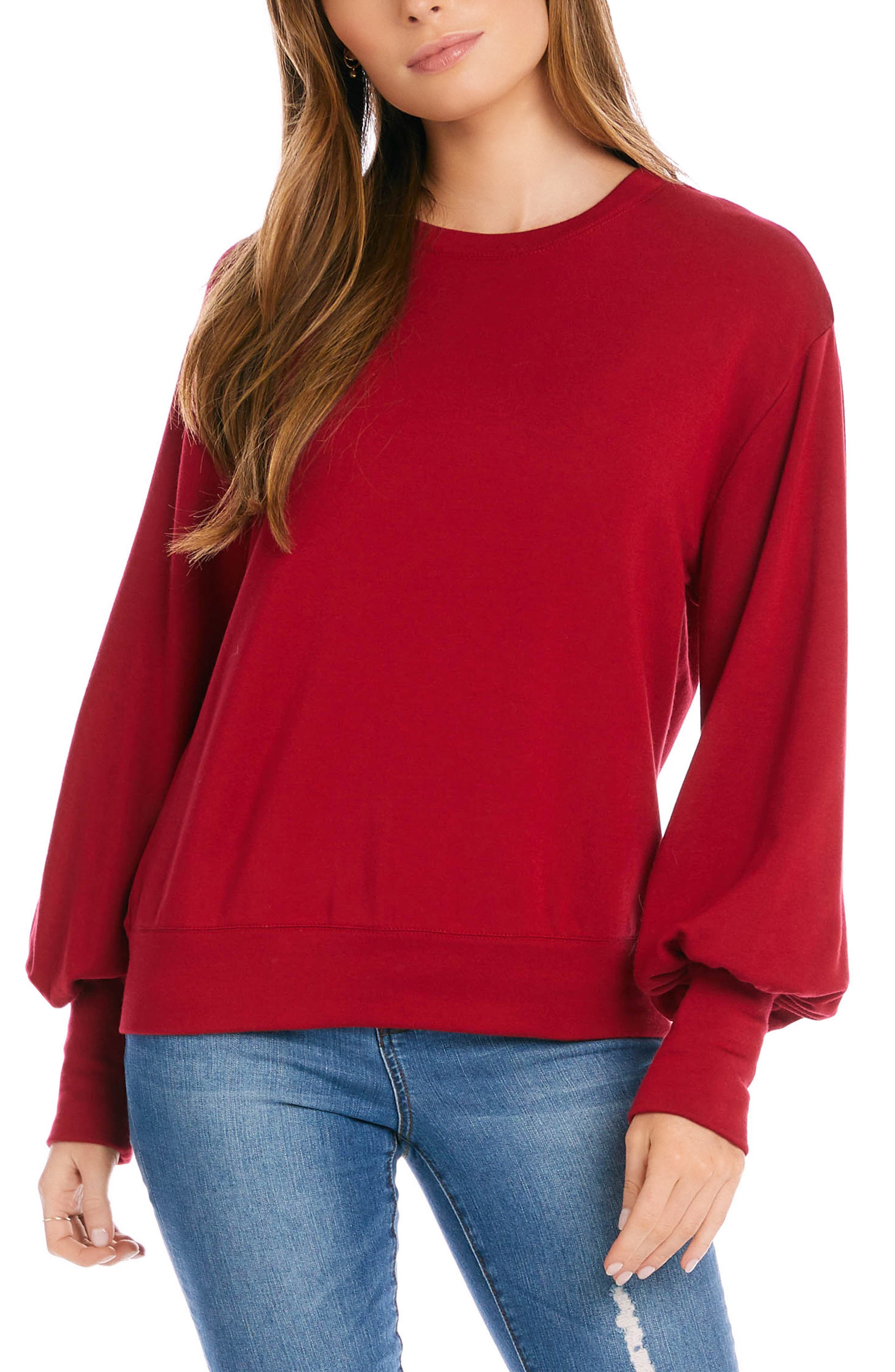 red sweatshirt women's