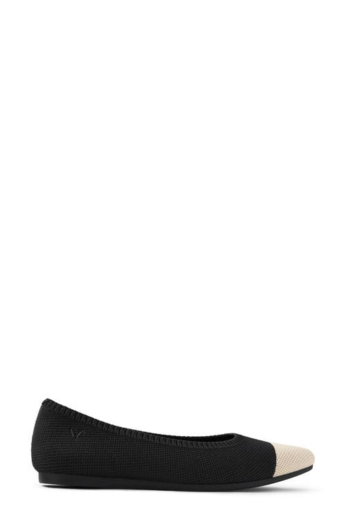 Vivaia Aria 5º Pointed Toe Flat In Black/almond