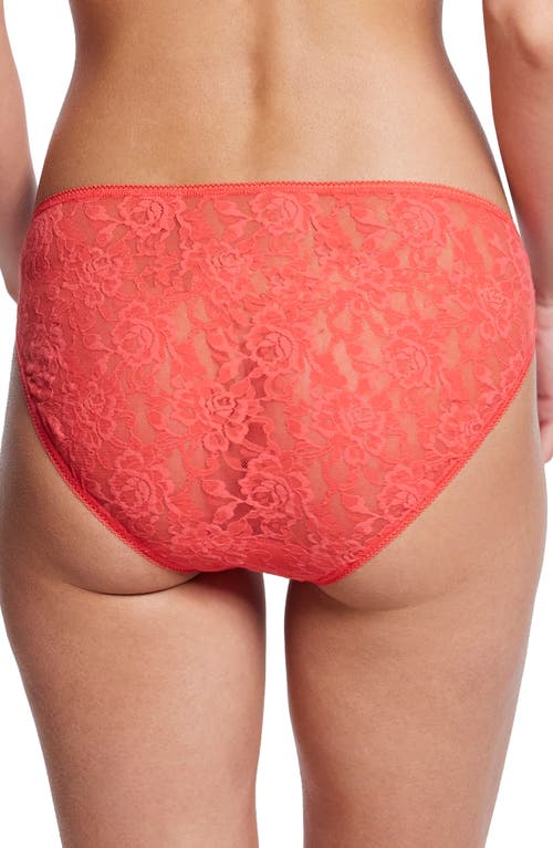 Hanky Panky Daily Lace V-kini In Hibiscus Bloom Pink