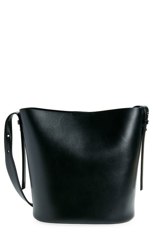 Yvonne Koné Leo Leather Bucket Bag in Vitello Black at Nordstrom