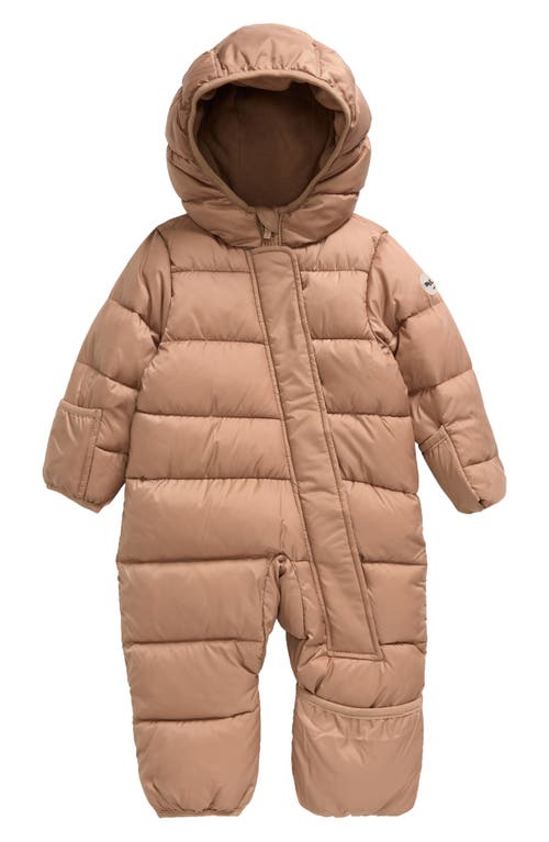 Miles The Label Babies'  Hooded Quilted Bunting In Sand