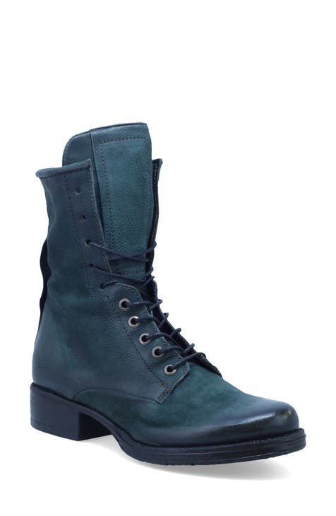 Green Plaid Women's Boots
