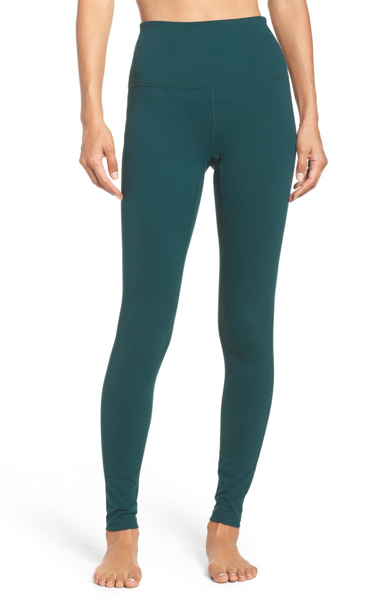 Live In High Waist Leggings, Main, color, GREEN PONDEROSA