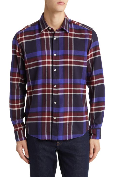 Liam Regular Fit Plaid Flannel Button-Up Shirt