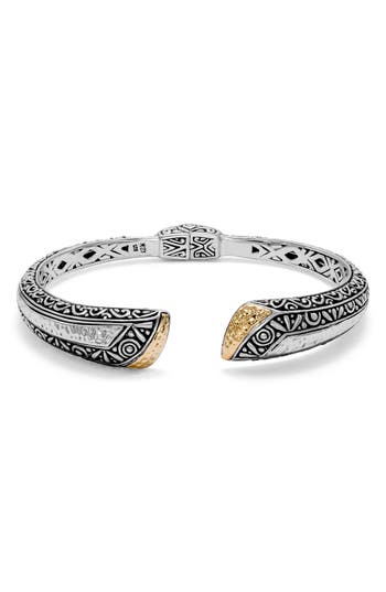 Samuel B. Hammered Bangle Bracelet In Silver And Gold