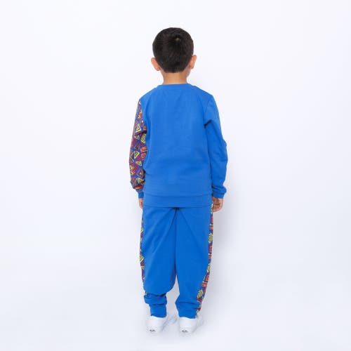 Mixed Up Clothing Boys Crewneck Sweatshirt And Jogger Pants Set In Blue Multicolor
