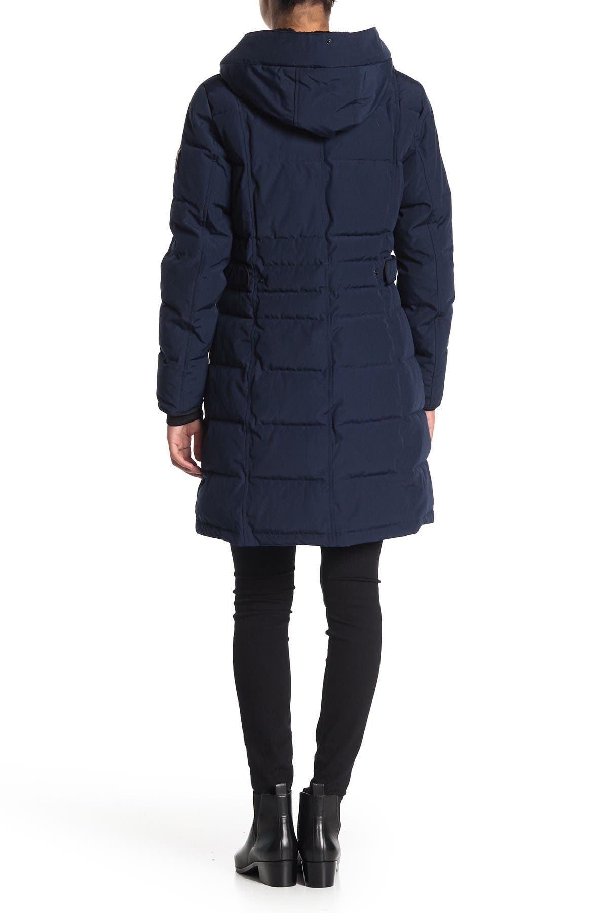 Nine West | Faux Shearling & Faux Fur Trim Hooded Puffer Parka ...