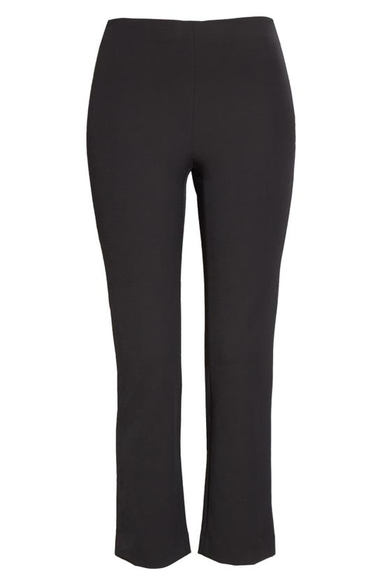 Vince Mid-rise Cropped Kick-flare Pants In Black