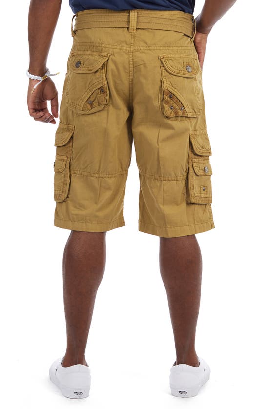 X-ray Belted Bermuda Cargo Shorts In New Khaki