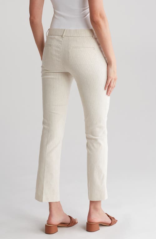 Shop Amanda & Chelsea Chelsea Slim Straight Pants In Stone/white