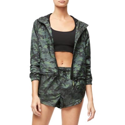 Plus Size Good American Gloss Camo Jacket, (fits like 14-16 US) - Green