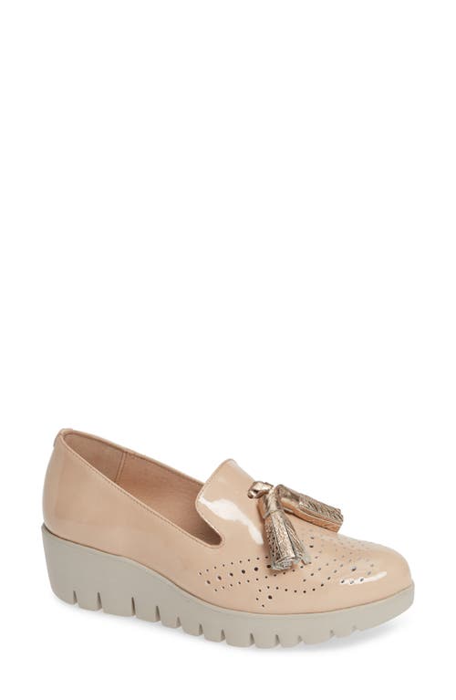 Wonders C-3366 Loafer Wedge in Palo/Oro Leather