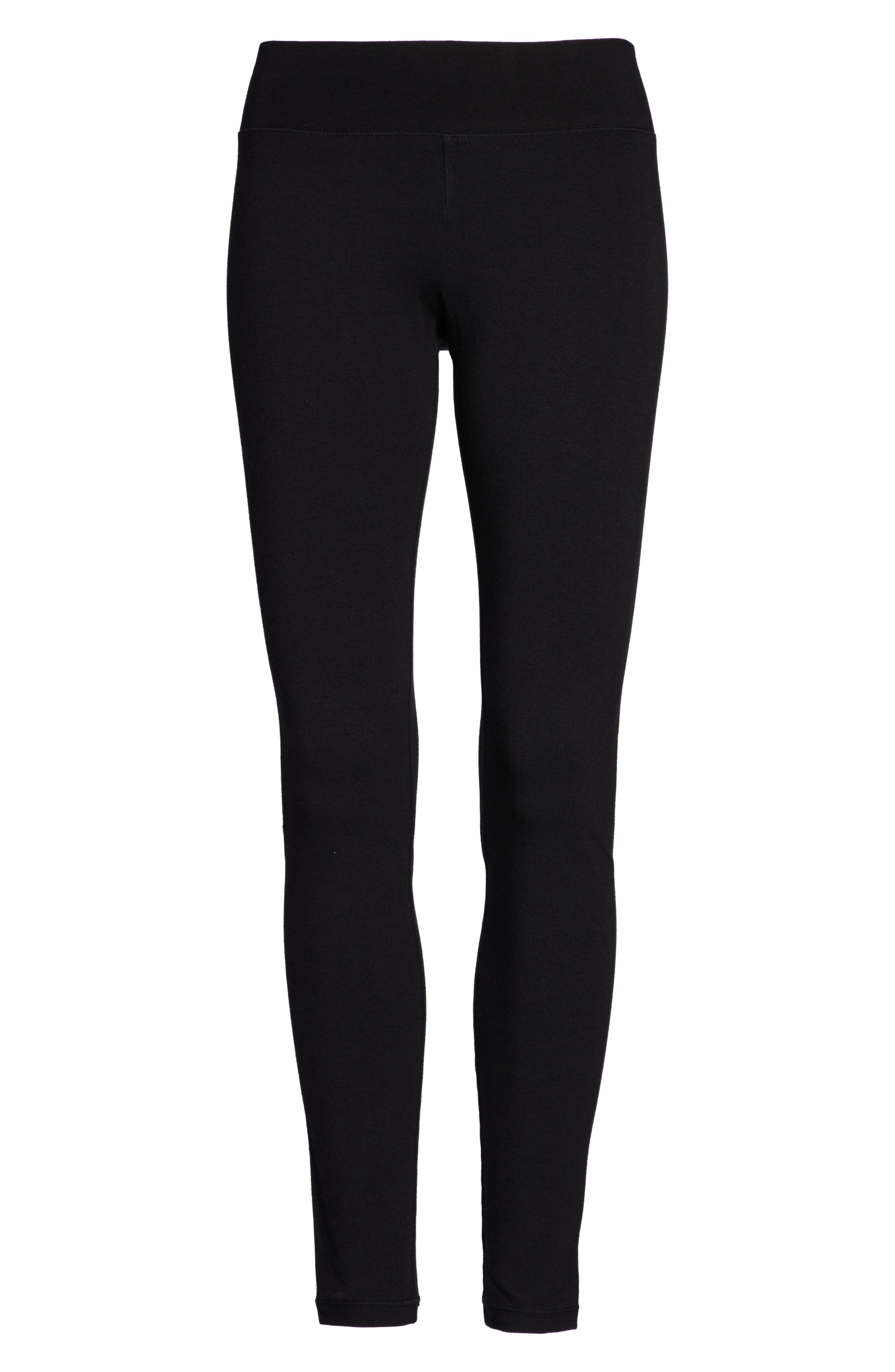 Women's HUE Black Ultra Leggings With Wide Waistband Size XL 