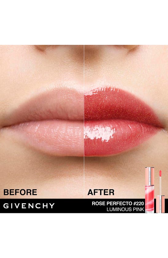 Shop Givenchy Rose Perfecto Liquid Lip Balm In 220 Luminous Pink