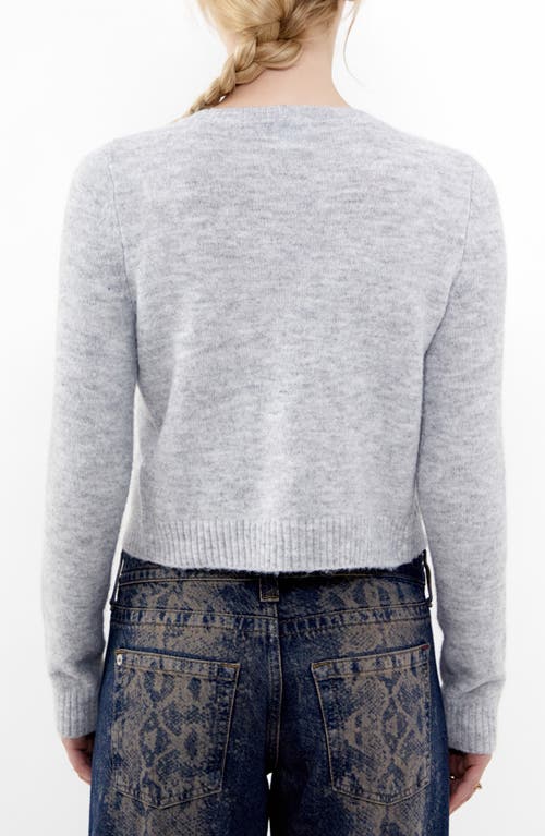 Shop Bdg Urban Outfitters Cozy Crewneck Cardigan In Grey