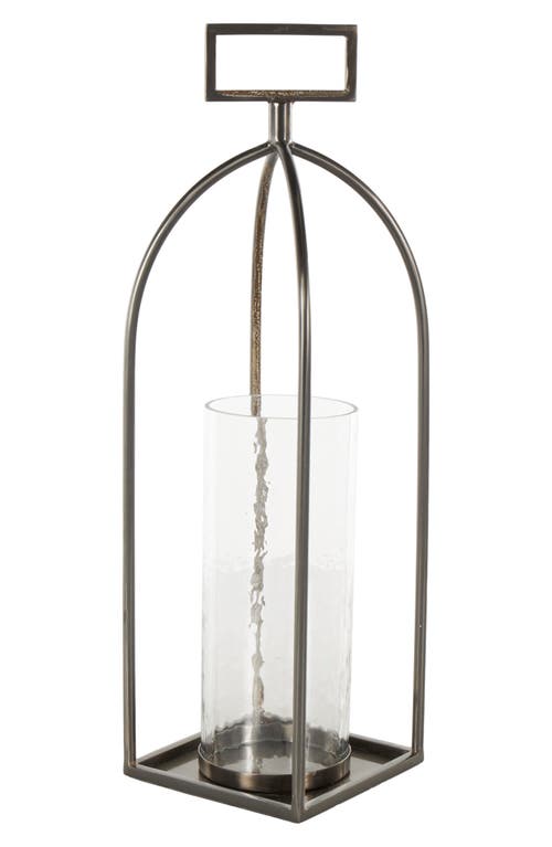 Vivian Lune Home Metal Candle Lantern In Silver