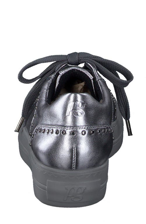 Shop Paul Green Waverly Platform Sneaker In Clay Metallic Nappa