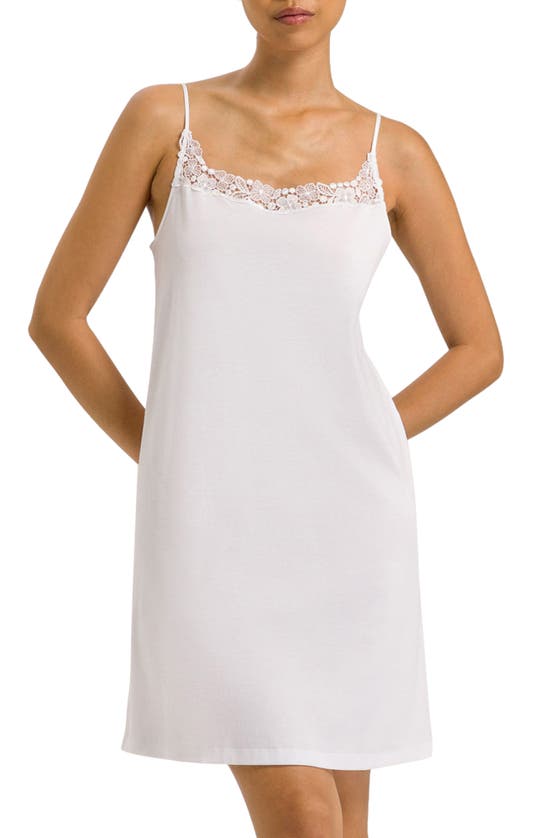 Shop Hanro Michelle Supima® Cotton Chemise In White