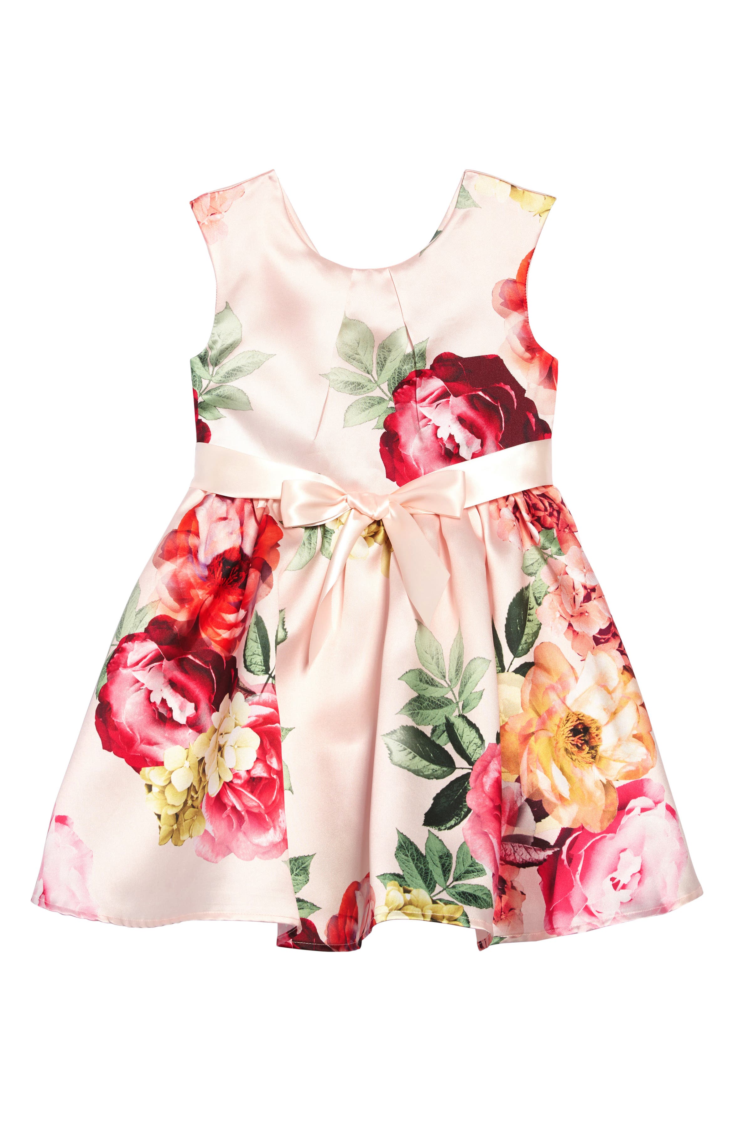 Zunie Placed Floral Print Dress (Toddler Girls, Little Girls & Big ...