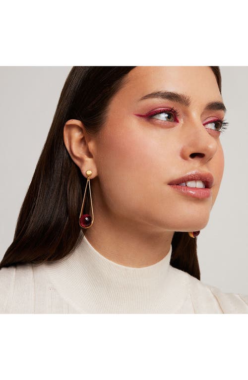 Shop Dean Davidson Ipanema Drop Earrings In Vivid Pink/gold