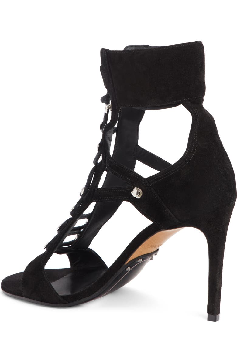 Balmain Jody Lace-Up Sandal, Alternate, color, 