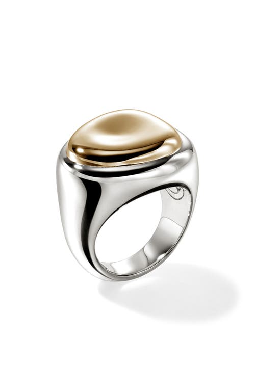 John Hardy Pebble Ring, Sterling Silver, Gold 