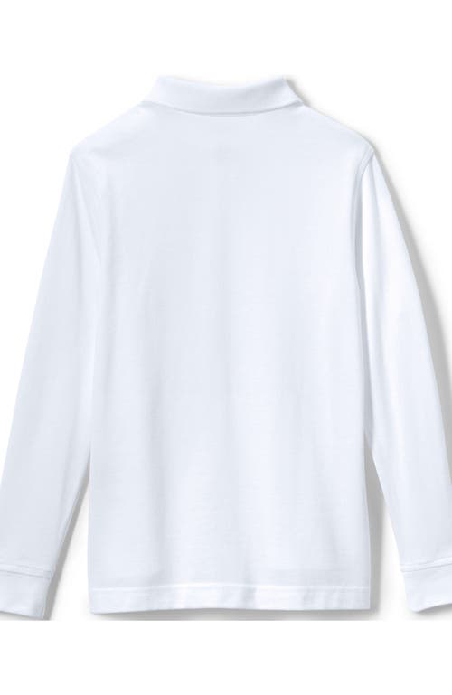 LANDS' END LANDS' END SCHOOL UNIFORM KIDS LONG SLEEVE MESH POLO SHIRT 