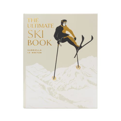 Graphic Image The Ultimate Ski Book Leather Coffee Table Book in Ivory 